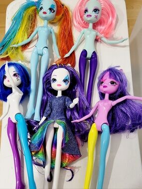 My Little Pony Equestria Girls Doll Lot (5) Rainbow Dash & Friends